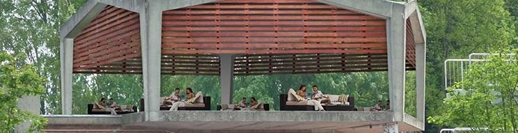 Pavillon im Freibad ist jetzt Denkmal | Architektur 60er Jahre